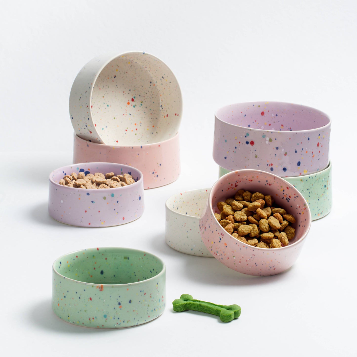 Hundenapf Keramik "Party-Bowl" mint