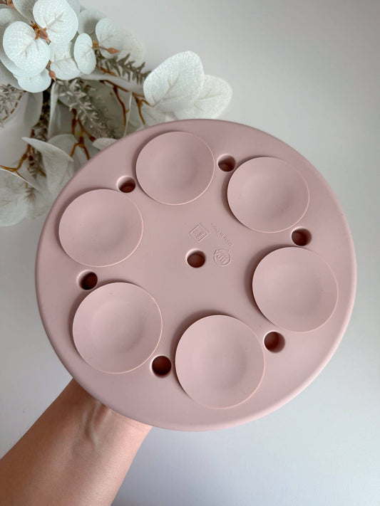 Anti-Schling Napf & Schleckmatte Flowers greige