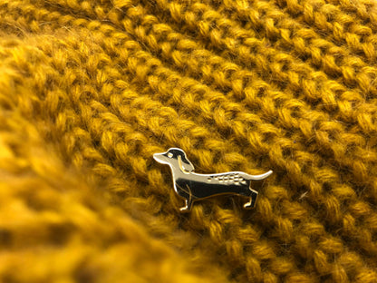 Ansteck Pin Dackel "I work hard so my dog can have a better life"