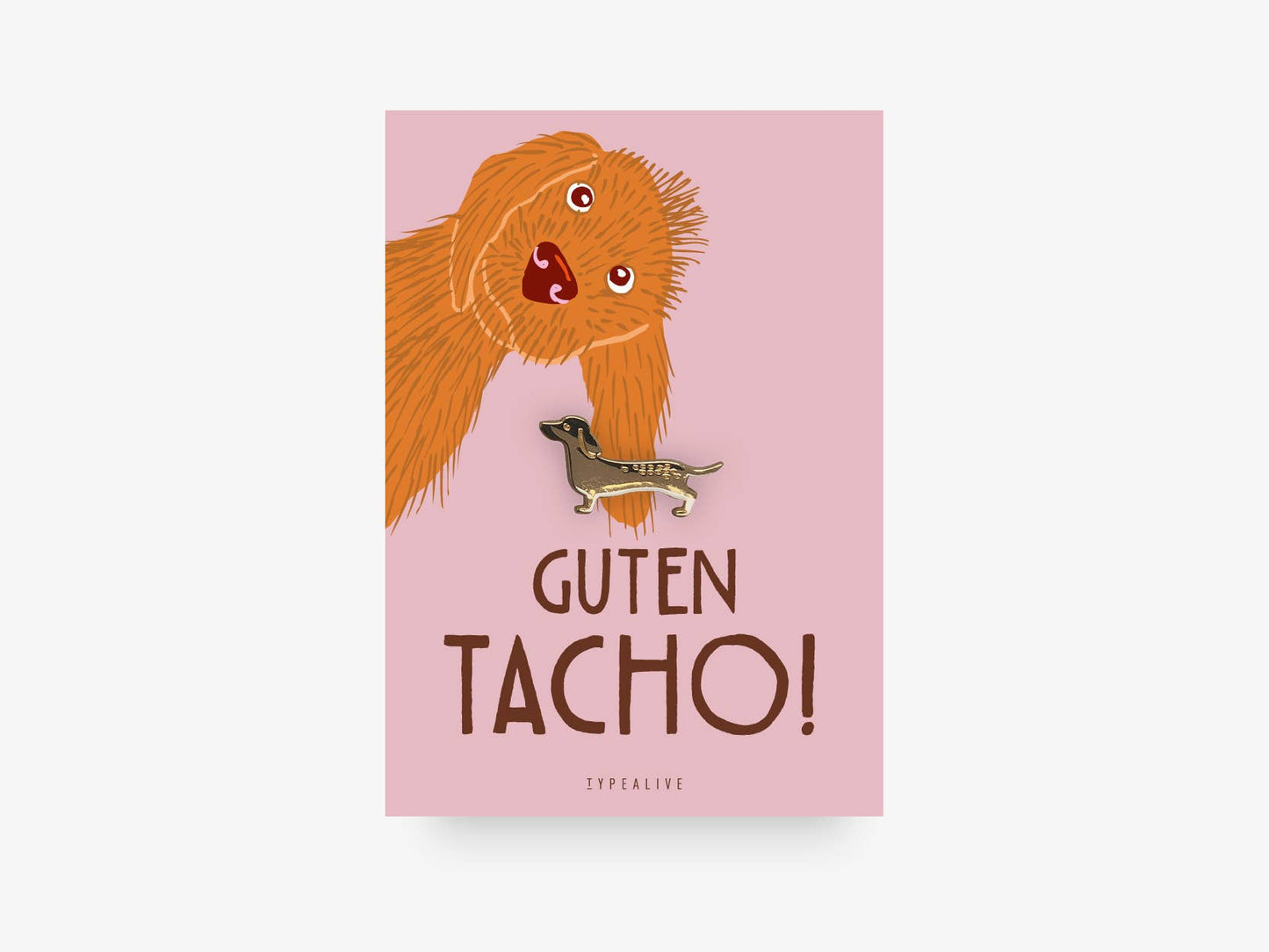 Ansteck Pin Dackel "Guten Tacho"