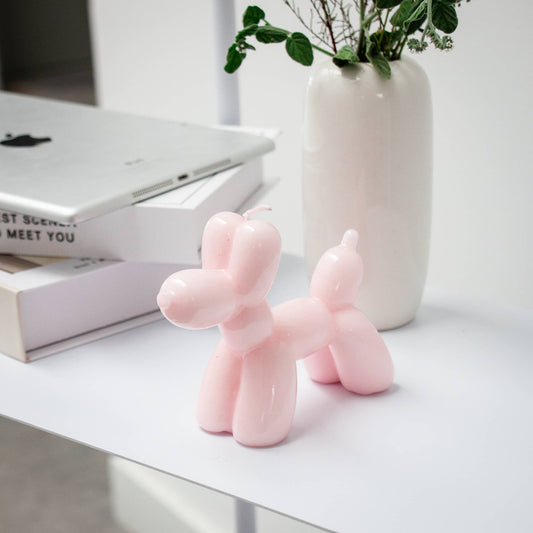 Kerze Baloon Dog rosa